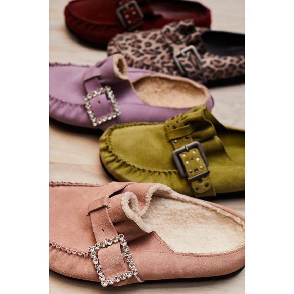 Free People Pink Mules with Rhinestone Buckle - Picture 10 of 10